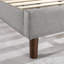 Lit plateforme tapissier Janne, gris classique-939185694