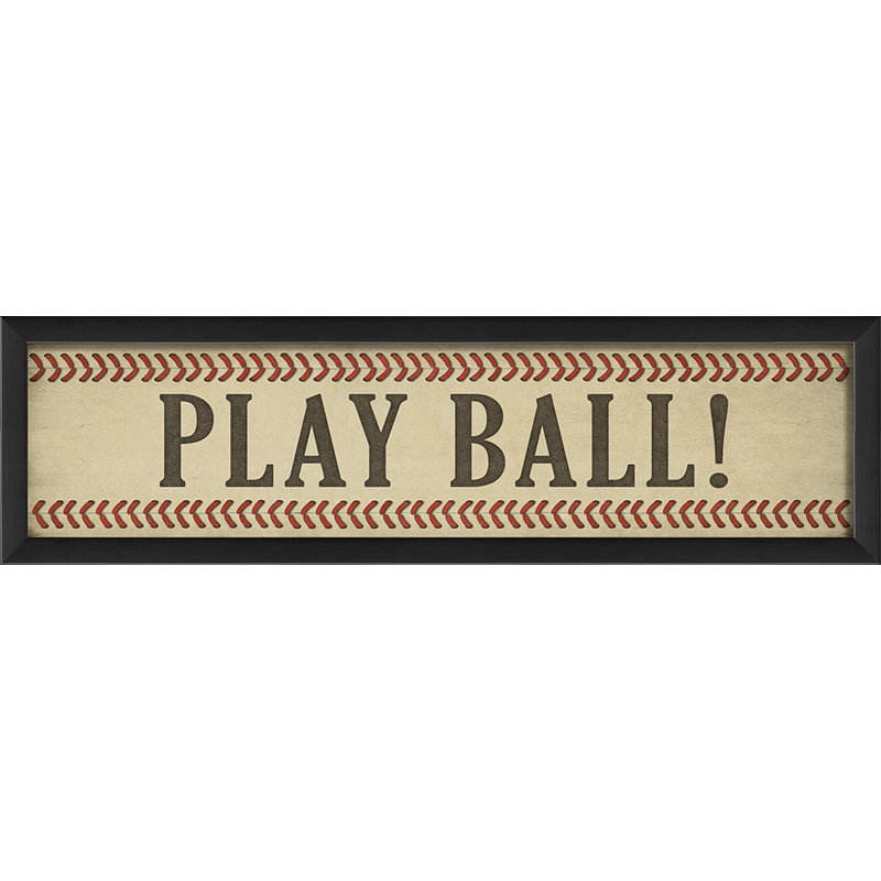 « play ball », art textuel encadré