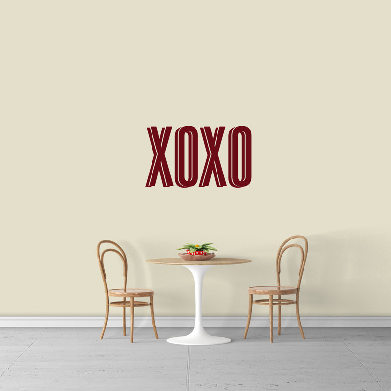 Text & Numbers Wall Decal, Cranberry