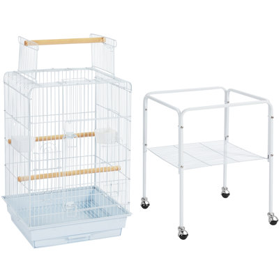 136cm Iron Play Top Floor Bird Cage with Wheels