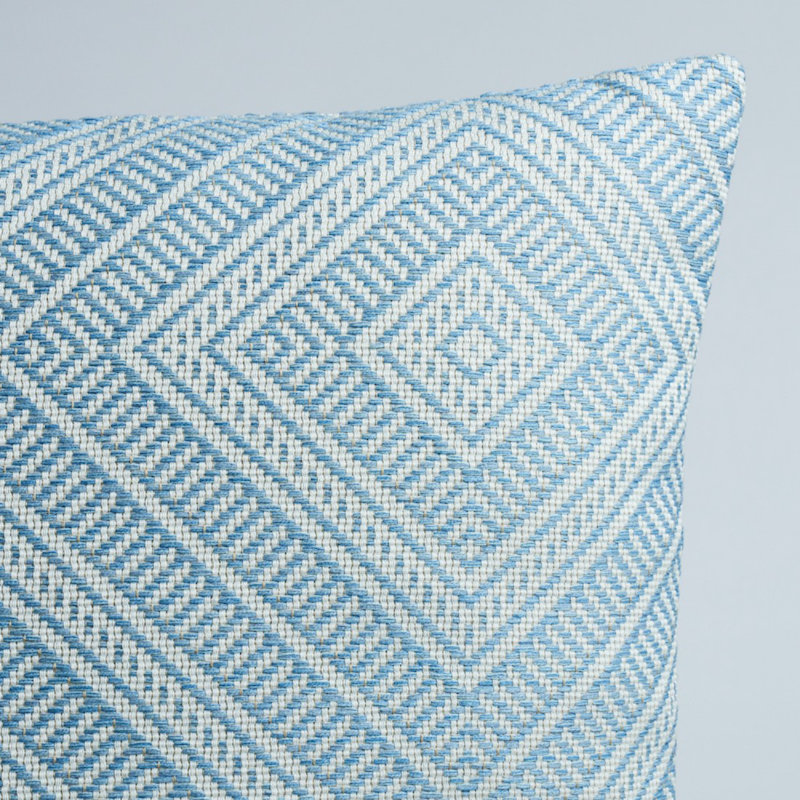 Tortola I/O Pillow, 22" x 22", Light Blue