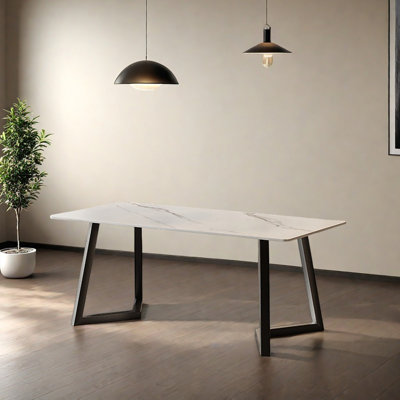 Modern Simple Rock Slab Rectangular Dining Table