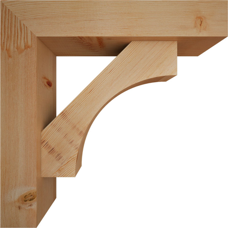 Westlake Block Bracket w/ Offset Brace, 22 x 22, 5 1/2"W Douglas Fir (Smooth)