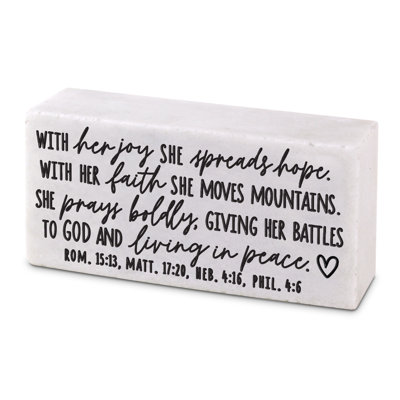 Masham Scripture Block She Spread Hope