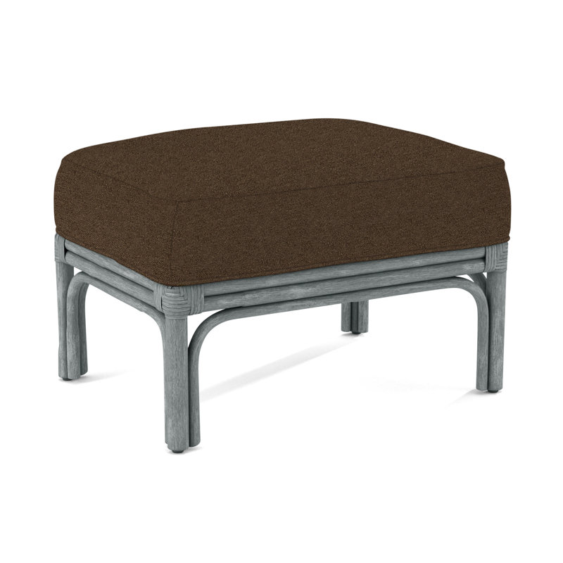 Boca Ottoman, Brown Geometric, 0456-33, Nickel