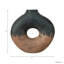 Vase de table ouvert en terre cuite sculpturale pour décoration intérieure - Grand vase décoratif pour salon ou entrée - Noir-2116591585
