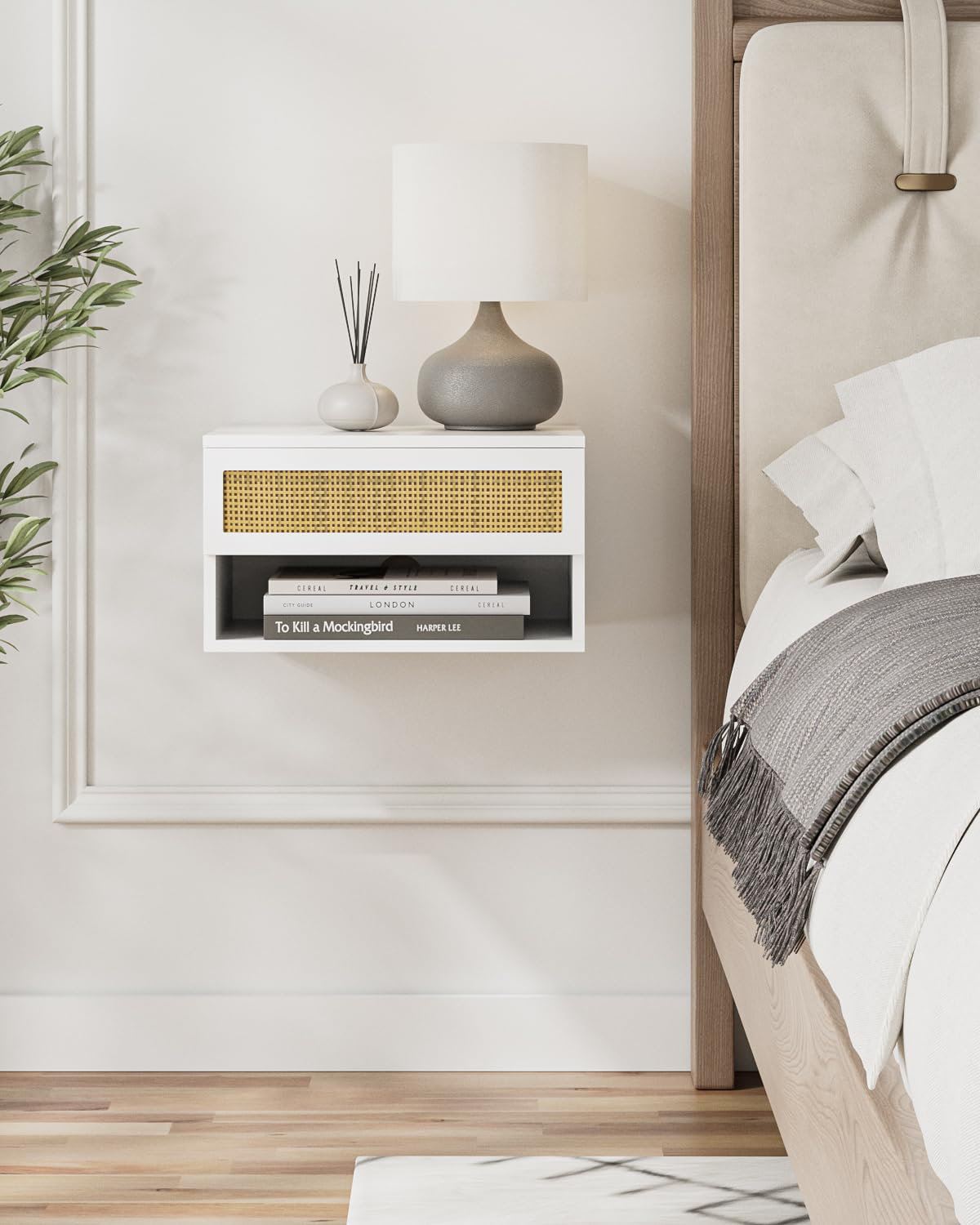 Bay Isle Home™ Floating Nightstand, Small Modern Floating Nightstand ...