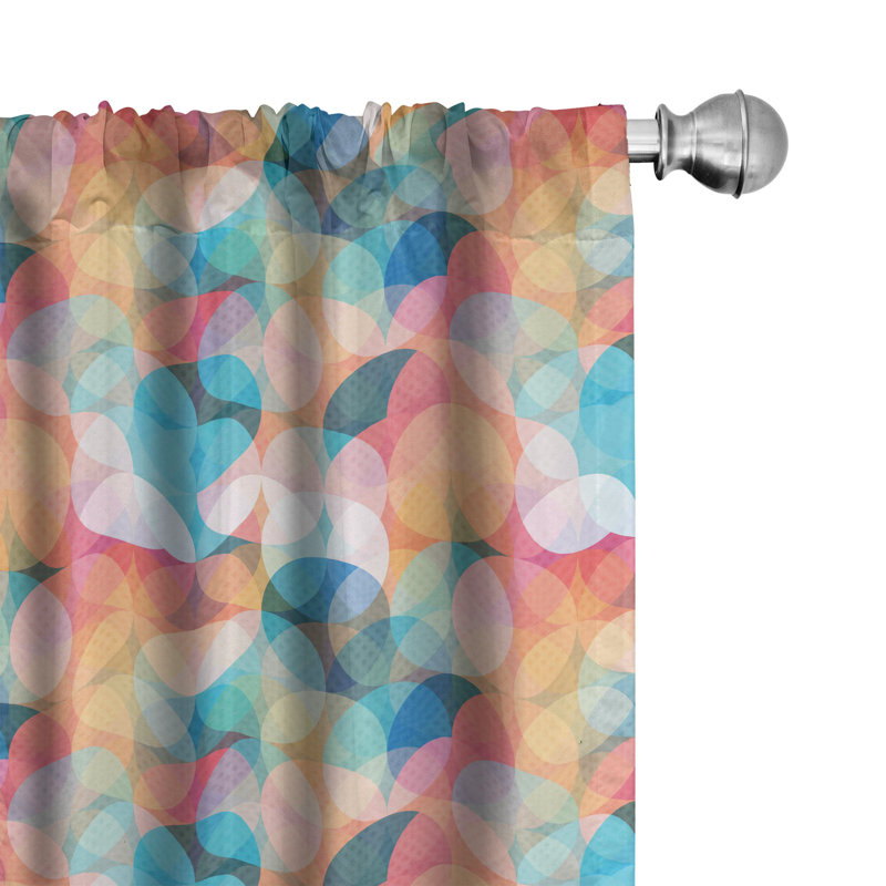 Geometric Semi-Sheer Rod Pocket Sliding Panel, 28" x 84"