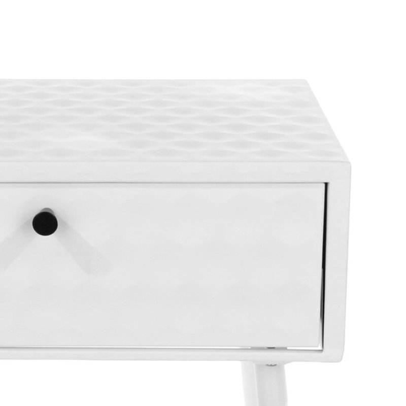Set of 2 Saturn 1-Drawer Bedside Cabinets, White