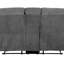 Causeuse Kalen en chenille grise avec console