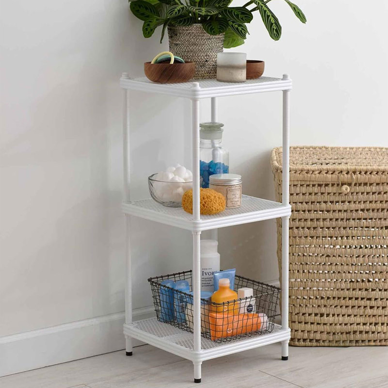Nickens 13.8'' W Steel Height -Adjustable Shelving, White