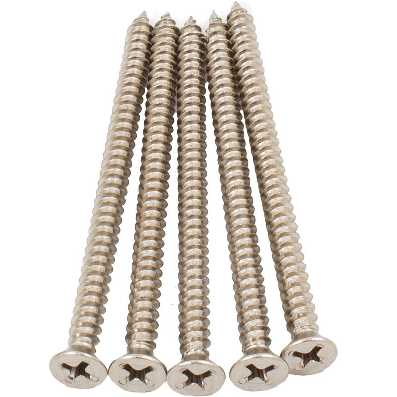 Door Hinge Screws, #9 X 2-3/4", 100-Pack, Satin Nickel By Stone Harbour Hardware