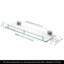 Support mural en acier inoxydable brossé pour salle de bain Lovey