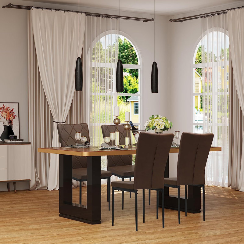 Bronwen Parsons Chair, Dark Brown Faux Leather
