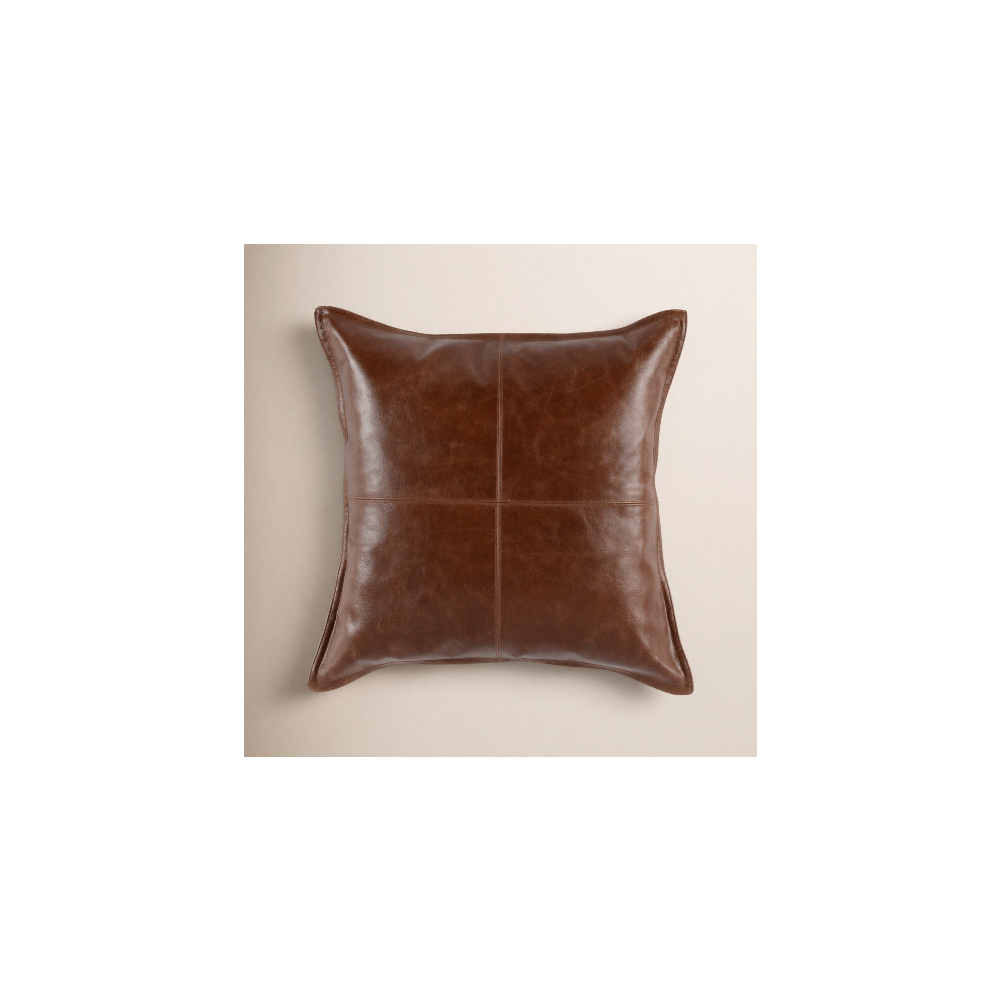 Cutler Throw Pillow, Square 22", Brown
