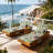 Acacia Wood Chaise Lounge with 2-Fold Thin Cushion-1812683138