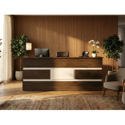 Comptoir et tiroirs de bureau en bois Mares 87