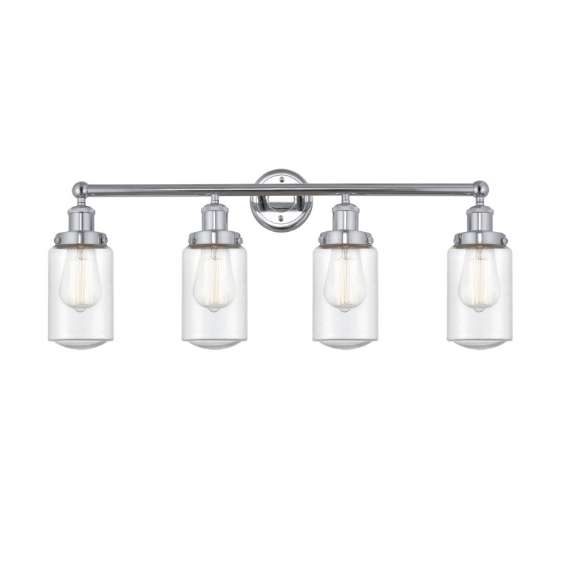 Éclairage pour meuble-lavabo à intensité variable à 4 lumières Erkson, Mercurisé, Chrome poli