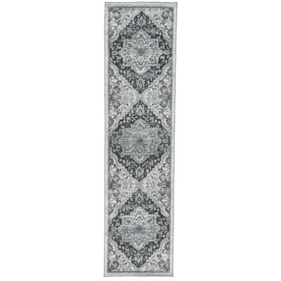 Alice Traditional Medallion Low Pile Performance Area Rug