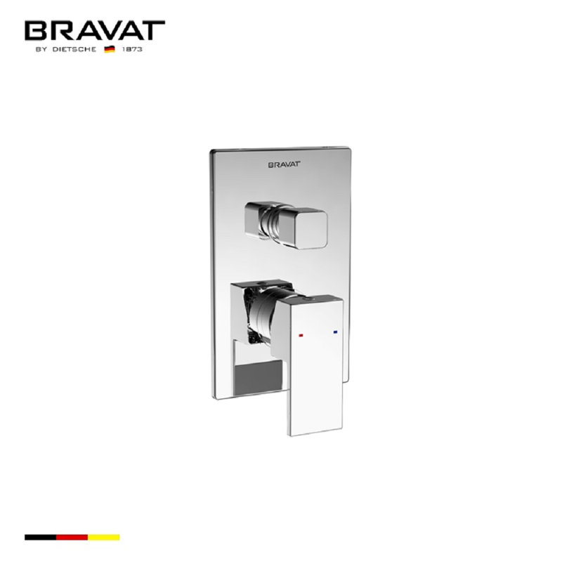 Bravat Amazing Style Square Chrome Dual Handle Faucet Modern Elegance with Superior Functionality