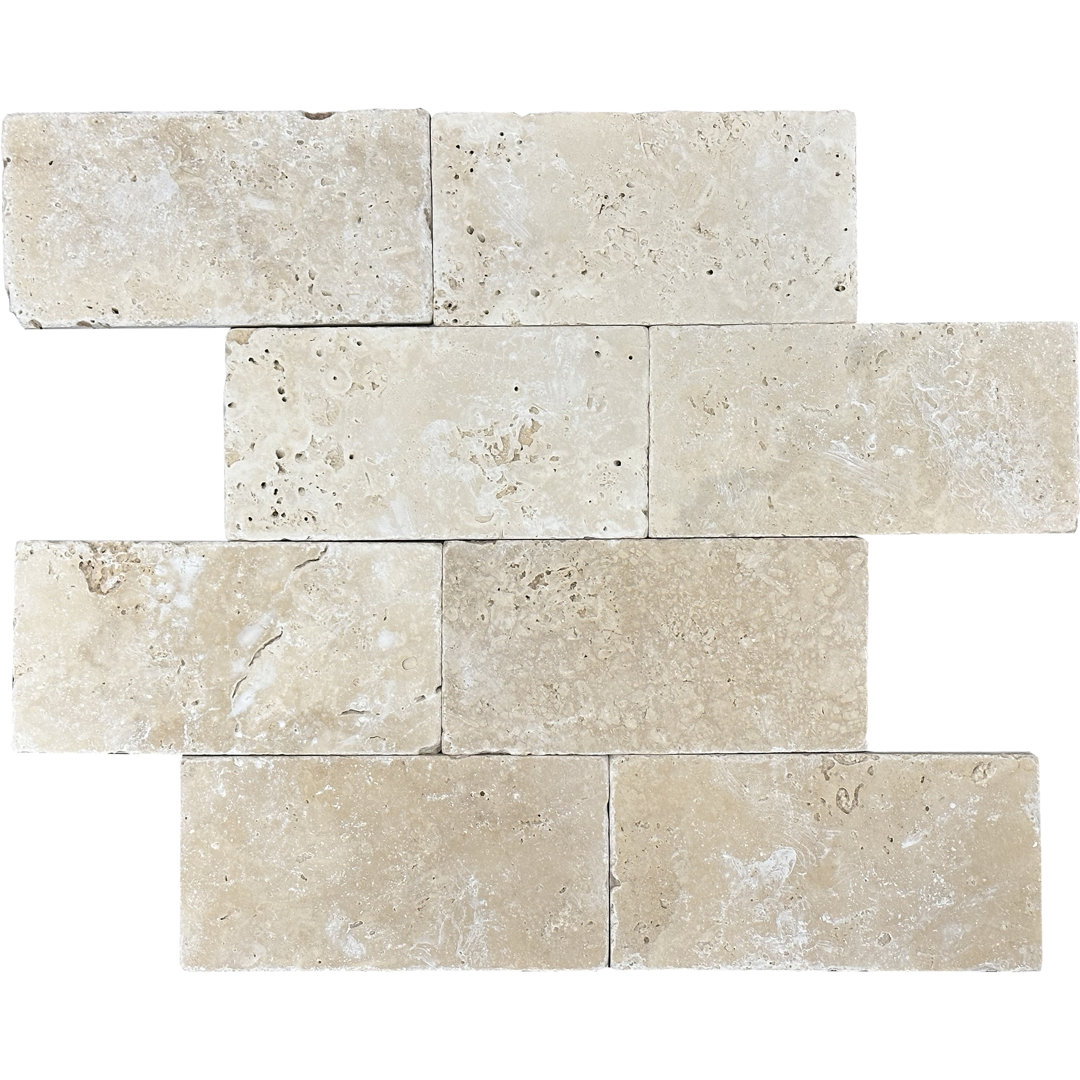 Ivory 4" x 8" Travertine Wall & Floor Tile Parvatile
