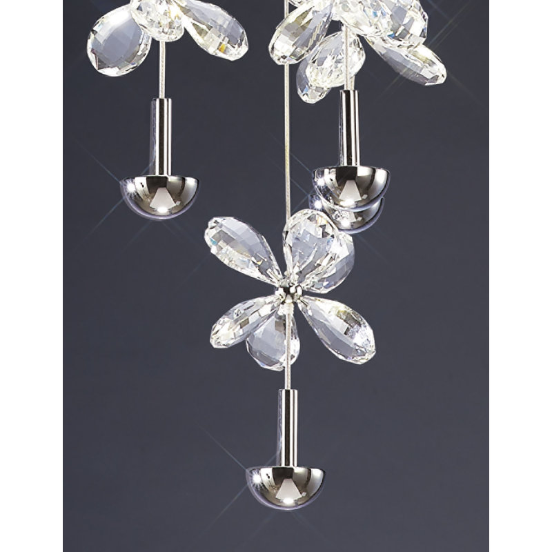 10 - Light Polished Chrome LED Cluster Pendant