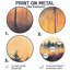 «Whispering Forest Edge Sunset», art mural rond en métal-216399073