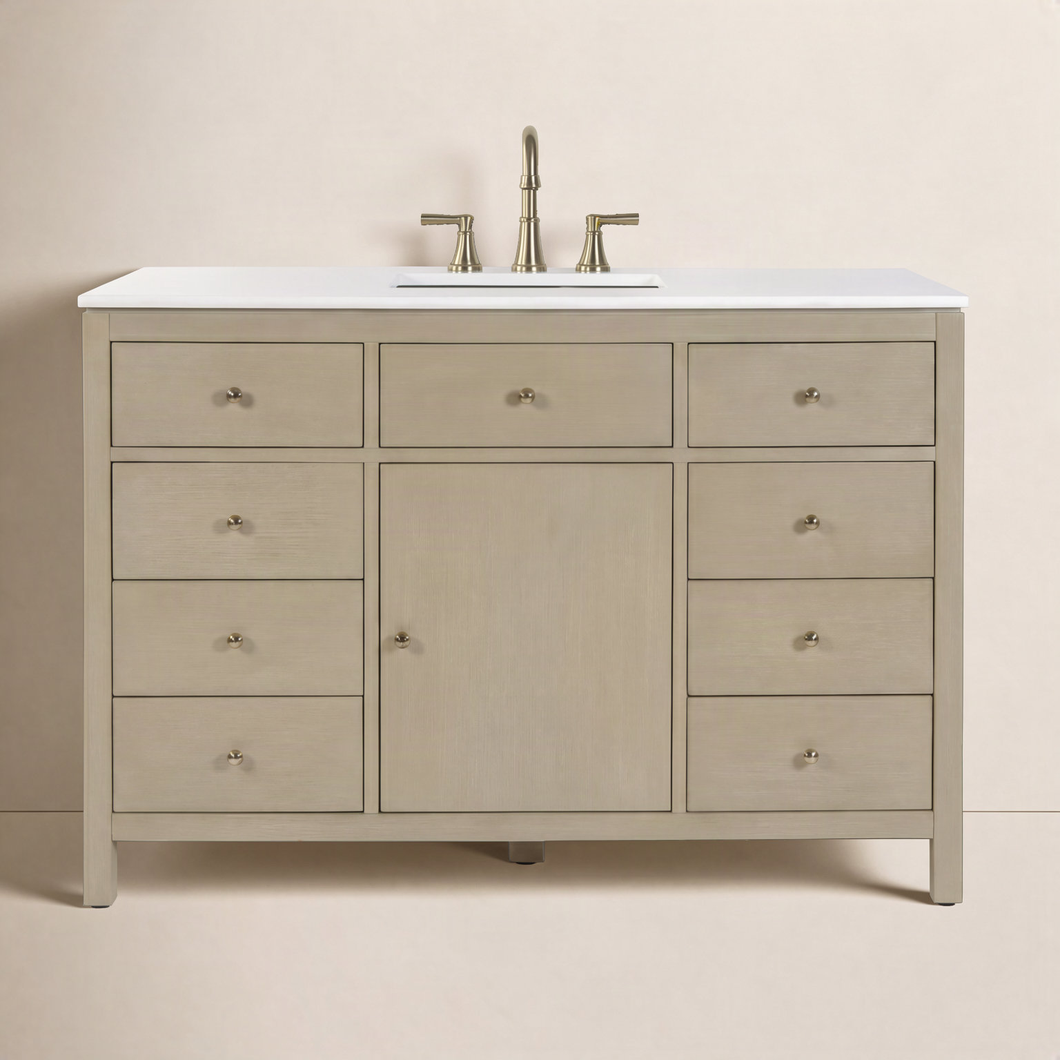 Celine 48" Acacia Single Bathroom Vanity, Antique Taupe