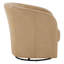 Fauteuil d'appoint rembourré et pivotant en cuir-127448821
