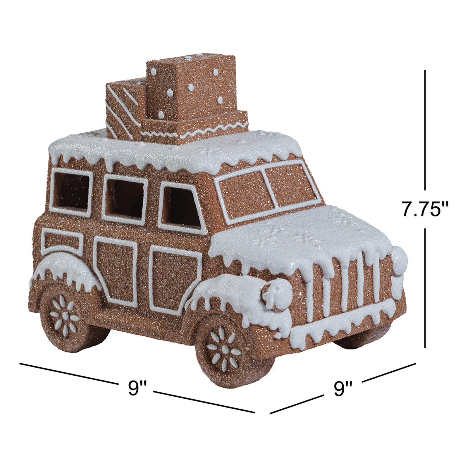 LED Holiday Gingerbread Car