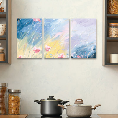 "Walls Swaying In The Breeze", ensemble de 3 panneaux d'art mural - Meredith Howse 