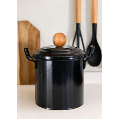Durable Galvanized Storage Box, Black, 9.1 x 6.7 x 9.4 inches | 100% Galvanized Steel Construction | Rust-Resistant, Ideal for Indoor & Outdoor Use, Versatile Storage Solution for Home & Garage