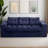 Boneless 3 Seater Beige Couch For Living Room Boneless Couch With Tufted Cushion And Backrest Upholstered Floor Sofa-549739900