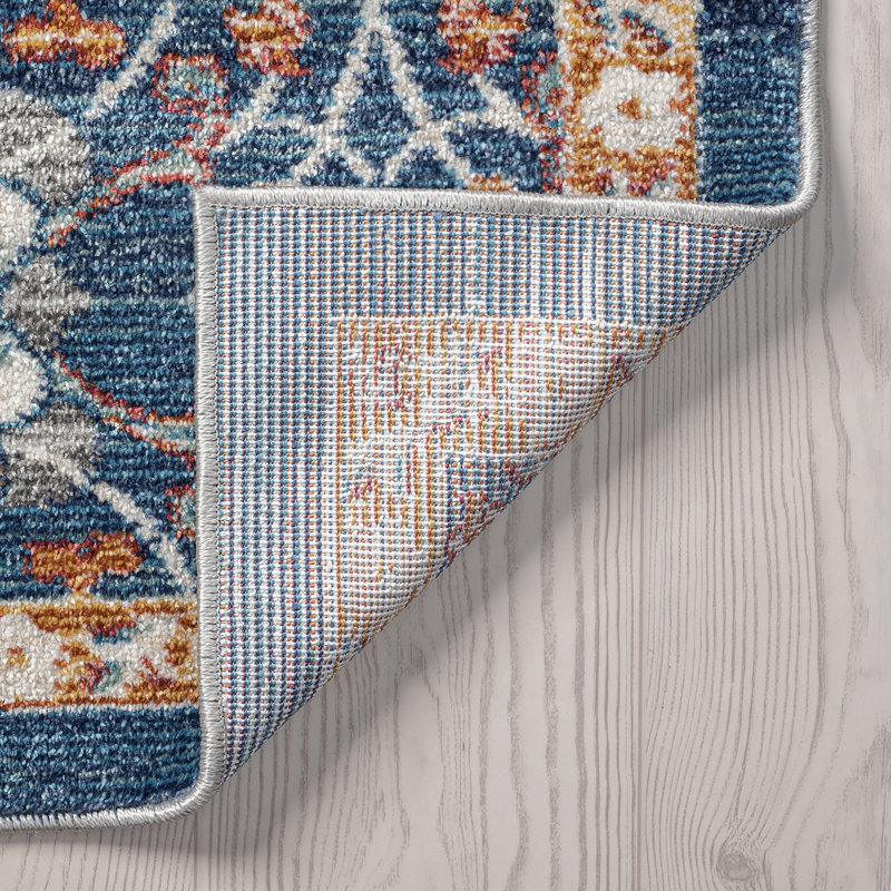 Tapis bleu Deundre, Rectangle 2 pi x 3 pi 4 po