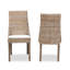 Chaise d'appoint en tissu Chasadee en blanc / gris délavé / brun