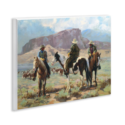 «Cowboy Group with Bétail», art mural par Carolyne Hawley