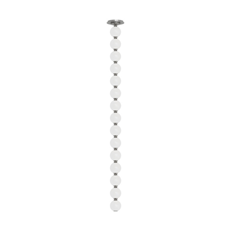 Perle 1 - Light LED Pendant, 51.6" H x 2.8" W x 2.8" D, Polished Nickel, 22.4