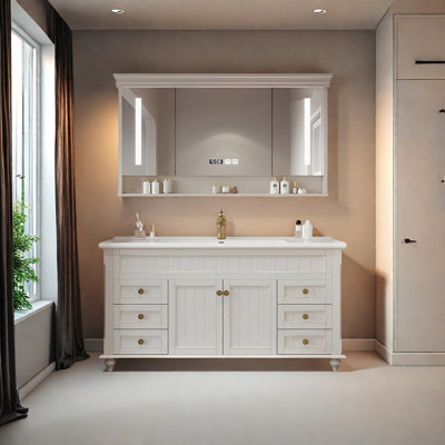 Armoire de salle de bain intelligente de style campagne américaine