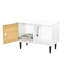 Chat blanc en bois avec étagère de rangement, maison confortable pour petits chats, coussin de refuge pour animaux surélevé à l'intérieur,