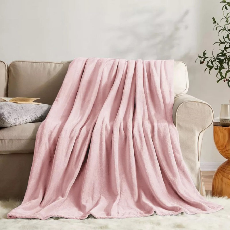 Fairmont Park Throw, 240cm W x 270cm L, Pink
