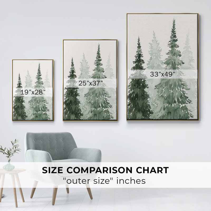 Winter Washed Coppice II, reproduction d'art sur toile, Encadrement doré, H 41 po x l 27 po x P 1,5 po