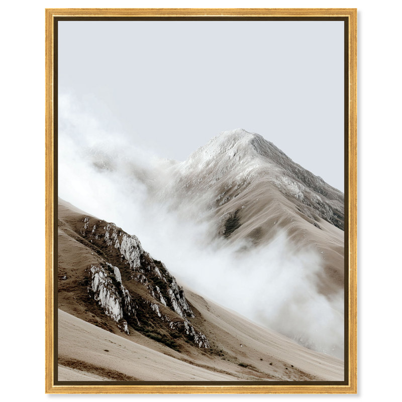 Foggy Peak Print by Oliver Gal, 21" H x 17" W, Gold Floater Frame