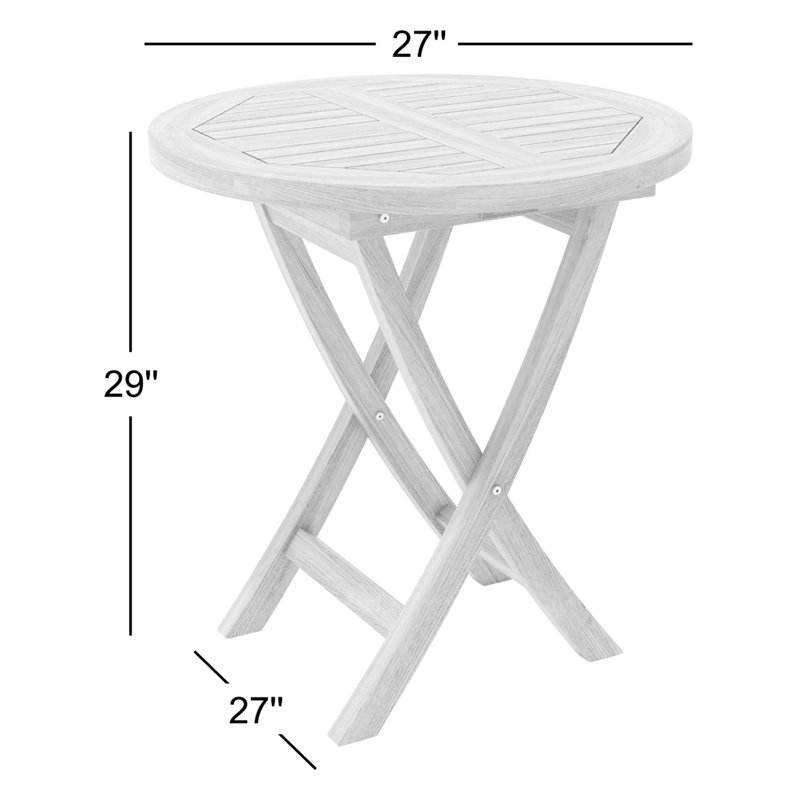 Bahama Outdoor Round Teak Bistro Table