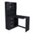 Computer Desk With Glass Cabinets & Built-In LED Lights, Corner L-Shaped Office Desk With USB Charging Ports, Keyboard Tray, Ergonomic Design For Home And Corporate Workspaces(Black)-2125752971