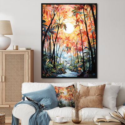 " Palm Trees Midcentury Collage III "