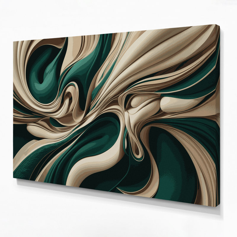 Art mural sur toile Biomorphic Abstraction 1, H 20 po x l 30 po