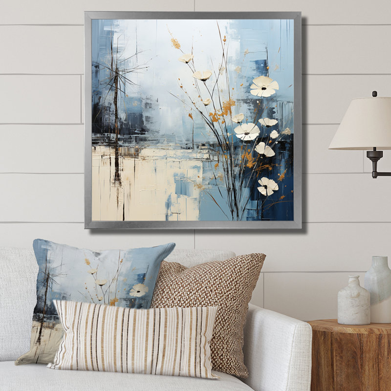 Impression sur toile Minimalisme, H 16 po x l 16 po x P 1 po, Cadre simple argenté