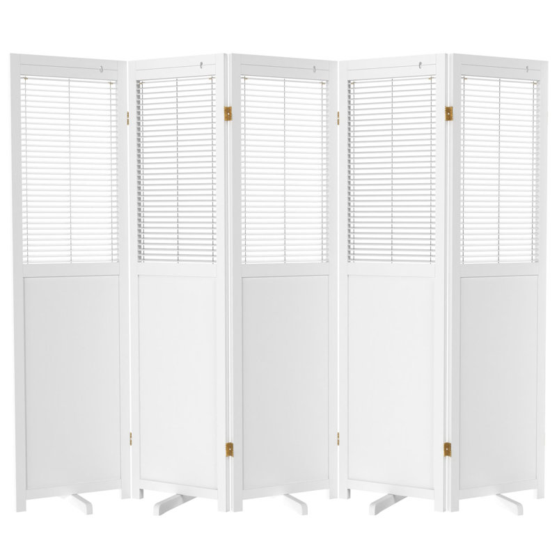 Cloison pliante haute de 6 pi Cayenna, 5, Blanc