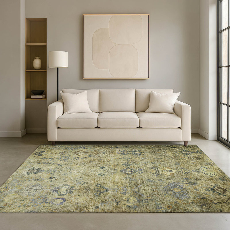 Tapis de qualité supérieure lavable à la machine Mayfield Global, 8 pi x 10 pi, Vert