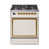 Blanc antique / laiton